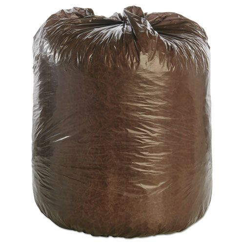 Repro Trash Bags | Stout by Envision G3344B11 33 in. x 44 in. 39-Gallon 1.1 mil. Controlled Life-Cycle Plastic Trash Bags - Brown (40/Box) image number 0