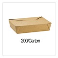 Food Containers & Lids | GEN KS10121 Reclosable 54 oz. Paper Take-Out Box - Kraft (200/Carton) image number 3