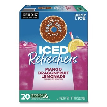  | The Original Donut Shop 5000382824 ICED Refreshers K-Cup Pods - Mango Dragonfruit Lemonade (20/Box)
