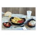 Food Containers & Lids | Pactiv Corp. OC06B Newspring VERSAtainer 5.7 in. x 4 in. x 1.1 in. 6 oz. Plastic Microwavable Containers - Oval Black/Clear (150/Carton) image number 2