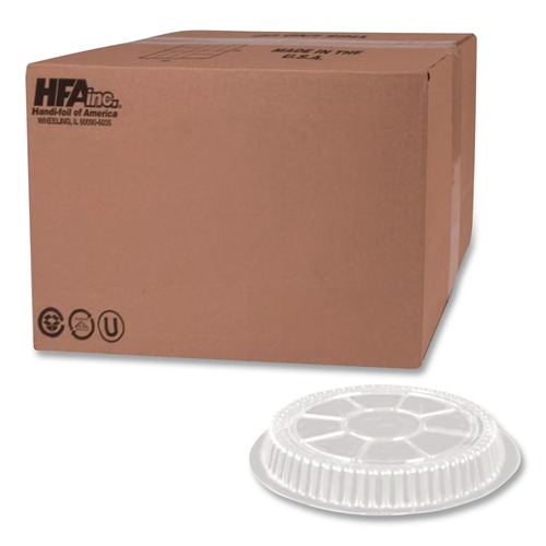 Food Containers & Lids | Handi-Foil 2046DL 9 in. x 0.88 in. Plastic Dome Lids Fits Round Pan 2046 - Clear (500/Carton) image number 0