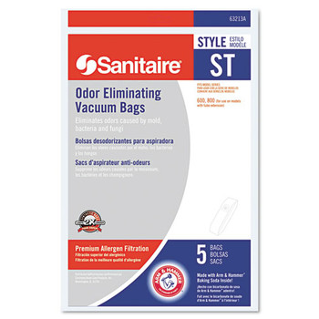 Sanitaire 63213B Style ST Disposable Vacuum Bags for SC600 and SC800 Series (5/Pack)