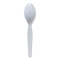 Disposable Spoons | Boardwalk BWK SPOONMWPS Mediumweight Polystyrene Cutlery Teaspoon - White (1000/Carton) image number 1