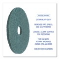 Floor Pads-Stripping | Boardwalk BWK4016GRE 16 in. Diameter Heavy-Duty Scrubbing Floor Pads - Green (5/Carton) image number 4