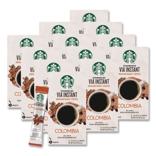 Coffee - Caffeinated | Starbucks 12407839 1.4 oz VIA Ready Brew Coffee - Colombia (12/Carton) image number 0