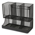 Perforated Roll & Hand Towels | Mind Reader UPMESH-BLK 5 in. x 13 in. x 11.5 in. 2-Tier 6-Compartment Network Collection Coffee Cup and Condiment Countertop Organizer - Black image number 0