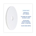 Floor Pads-Cleaning, Buffing & Polishing | Boardwalk BWK4016WHI 16 in. Diameter Polishing Floor Pads - White (5/Carton) image number 4
