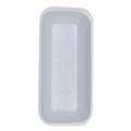 Food Containers & Lids | GEN 15WH 8.38 in. x 3.94 in. x 1.1 in. #1.5 Meat Trays - White (1000/Carton) image number 1