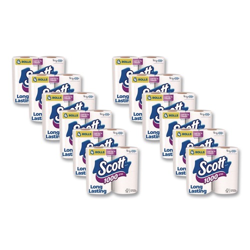 Perforated Roll & Hand Towels | Scott 10183 1-Ply Septic Safe Bathroom Tissue - White (12/Carton) image number 0
