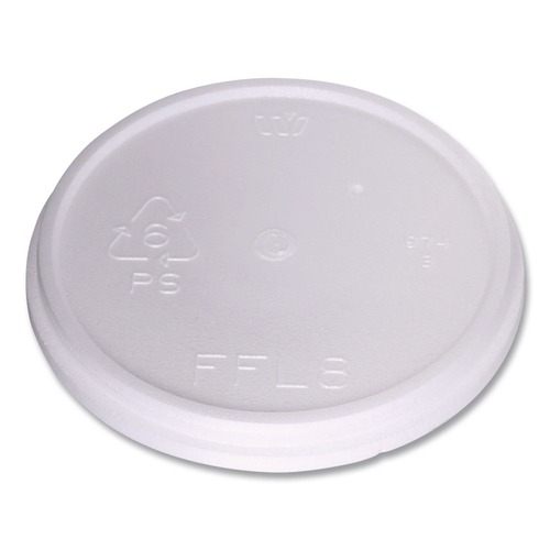 Cup Lids | WinCup 222086 Plastic Lids for 8 oz to 16 oz Cups/5 oz to 10 oz Bowls - White (500/Carton) image number 0