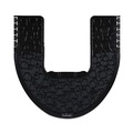 Safety Mats | Boardwalk PSCM-P-000I006M-00-21430 22 in. x 22 in. Non-Slip Rubber Commode Mat 2.0 Disposable Toilet Floor Mat - Black (6/Carton) image number 0