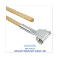 Handles & Braces | Boardwalk BWK1490 1 in. x 60 in. Lacquered Wood Swivel Head Clip-On Dust Mop Handle - Natural image number 4