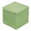 Cleaning Cloths & Wipes | Boardwalk BWK12GRECLOTH 12 in. x 12 in. Microfiber Cloths - Green (12/Pack) image number 0