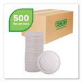 Food Containers & Lids | Eco-Products EP-ECOLID-SPL 12 oz./16 oz./32 oz. World Art PLA-Laminated Plastic Soup Container Lids - White (500/Carton) image number 1