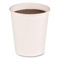 Cups | Boardwalk BWKWHT8HCUP 8 oz Paper Hot Cups - White (50/Sleeve, 20 Sleeves/Carton) image number 2