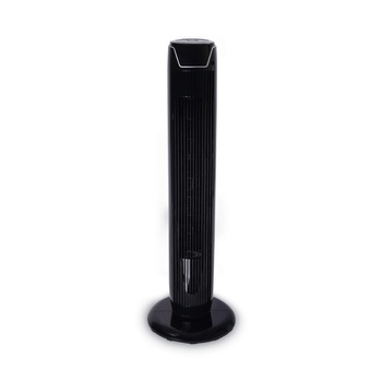 FANS | Alera ALEFAN363 36 in. 3-Speed Oscillating Plastic Tower Fan with Remote Control - Black