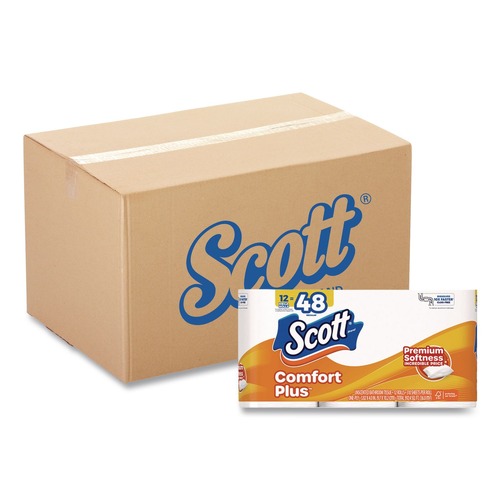 Toilet Tissues | Scott 57098 1-Ply ComfortPlus Septic-Safe Toilet Paper Mega Rolls - White (12/Carton) image number 0
