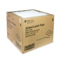 Compartment/Meal Trays | Pactiv Corp. YTH10500SGBX 5 Compartment 8.25 in. x 10.5 in. x 1 in. Foam School Trays - White (500/Carton) image number 1