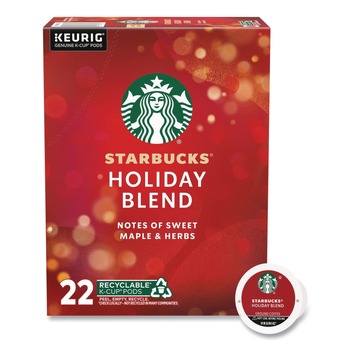 Starbucks 12412029 Coffee K-Cups - Holiday Blend (22/Box)