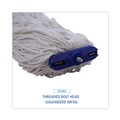 Mop Heads | Boardwalk BWK716REA 16 oz. Rayon Cut-End Lie-Flat Wet Mop Head - White image number 5