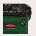 Indoor Waste Receptacles | Rubbermaid Commercial FG354007GRN 23 Gallon Slim Jim Recycling Container with Venting Channels - Green image number 6