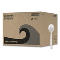Perforated Roll & Hand Towels | Boardwalk BWKSOUPHWPPWH Heavyweight Polypropylene Cutlery Soup Spoon - White (1000/Carton) image number 0