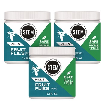 INSECTICIDES | SC Johnson 329965 STEM Fruit Flies Trap 5.4 oz Jar 8/Carton