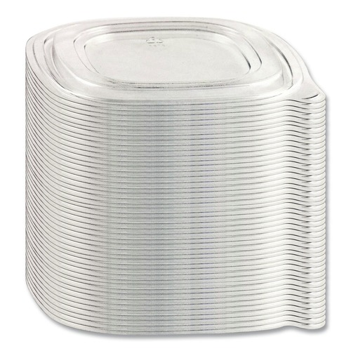 Food Containers & Lids | Anchor 4308115 8.13 in. x 8.13 in. x 0.34 in. Crystal Classics Plastic Lids - Clear (150/Carton) image number 0