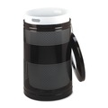 Indoor Waste Receptacles | Rubbermaid Commercial FGS55ETBKPL 51 gal. Classics Perforated Steel Open Top Receptacle - Black image number 1