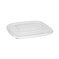 Food Containers & Lids | Pactiv Corp. SACLF07 EarthChoice 7.38 in. x 7.38 in. x 0.26 in. Square Recycled Bowl Flat Lid - Clear (300/Carton) image number 0