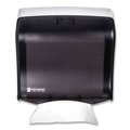 Towel Dispensers | San Jamar T1755TBK 11.5 in. x 5.5 in. x 11.5 in. Ultrafold Fusion C-Fold and Multifold Towel Dispenser - Black image number 0