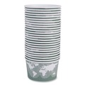 Food Containers & Lids | Eco-Products EP-BSC12-WA 4.05 in. x 2.5 in. 12 oz. World Art Renewable and Compostable Paper Food Container - Green (500/Carton) image number 0