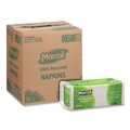 Luncheon Napkins | Marcal 6506 11.4 in. x 12.5 in. 100% Recycled Luncheon Napkins - White (6/Carton) image number 0