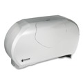 Toilet Tissue Dispensers | San Jamar R4070SS 9 in. Roll 19.25 in. x 6 in. x 12.25 in. Twin Jumbo Bath Summit Tissue Dispenser - Faux Stainless Steel image number 2