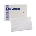 Low-Density Trash Bags | Boardwalk H4832MWK 24 in. x 32 in. 16 gal. 0.5 mil Linear Low Density Industrial Can Liners - White (500/Carton) image number 0