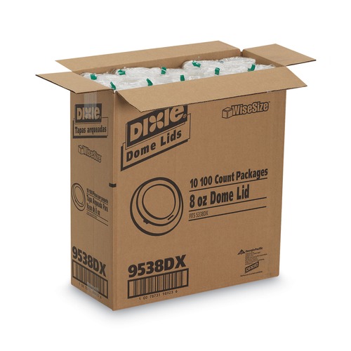 Cup Lids | Dixie 9538DX 8 oz. Drink-Thru Hot Drink Cup Lids - White (1000/Carton) image number 0