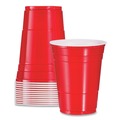Cups | Dart P16R 16 oz. Plastic Cold Drink Party Cups - Red (1000/Carton) image number 1