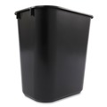 Indoor Waste Receptacles | Rubbermaid Commercial FG295500BLA 3.5-Gallon Rectangular Deskside Wastebasket - Black image number 3