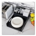 Cutlery Dispensers | Mind Reader PSNAPUT-BLK 15.2 in. x 11.5 in. x 4.45 in. Network Collection Utensil, Napkin and Plate Countertop Plastic Organizer - Black image number 4
