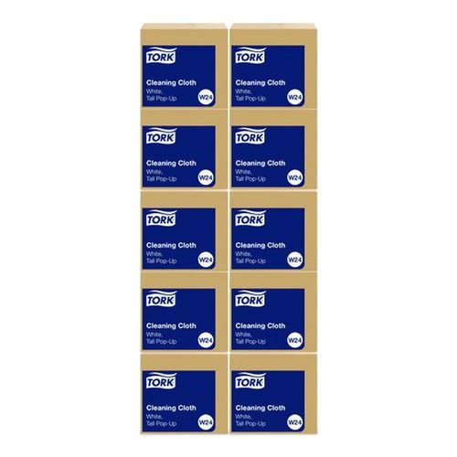 Cleaning Cloths & Wipes | Tork 510176 8.46 in. x 16.13 in. Cleaning Cloth - White (1000/Carton) image number 0