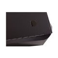 Food Containers & Lids | Pactiv Corp. NOB02B 55 oz 9 in. x 4.85 in. x 2 in. EarthChoice OneBox Paper Box - Black (100/Carton) image number 2