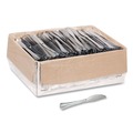 Disposable Knives | WNA WNA 630155 7 1/2 in. Reflections Design Heavyweight Plastic Knives - Silver (600/Carton) image number 0