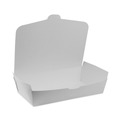Food Containers & Lids | Pactiv Corp. NOB02W EarthChoice OneBox 9 in. x 4.85 in. x 2 in. 55 oz. Paper Box - White (100/Carton) image number 1