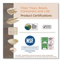 Food Trays & Liners | World Centric TR-SC-4S-LFS 7.1 in. x 9.1 in. x 0.7 in. Paper Fiber Trays - Natural (500/Carton) image number 2