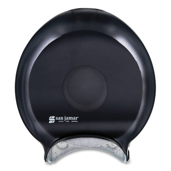  | San Jamar R2000TBK 9 in. Roll 10.25 in. x 5.63 in. x 12 in. Single Jumbo Bath Classic Tissue Dispenser - Transparent Black Pearl
