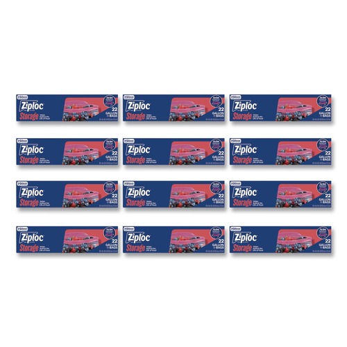 Resealable Bags | Ziploc 383231 9.6 in. x 12.1 in. Double Zipper Storage Bags - Clear (12/Carton) image number 0