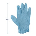 Janitorial Disposable & Single Use Gloves | Boardwalk 382XSBXA 9.5 in. Long 5 mil. Thick Powder-Free Disposable Examination Nitrile Gloves - X-Small Blue (100/Box) image number 2
