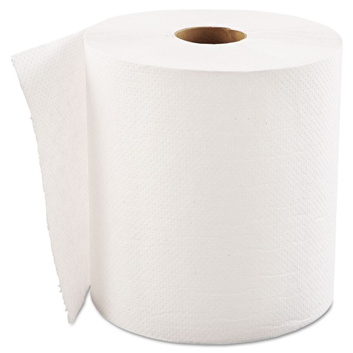 Perforated Roll & Hand Towels | GEN GENHWTWHI 80 in. x 600 ft. 1-Ply Hardwound Roll Towels - White (7200/Carton) image number 0