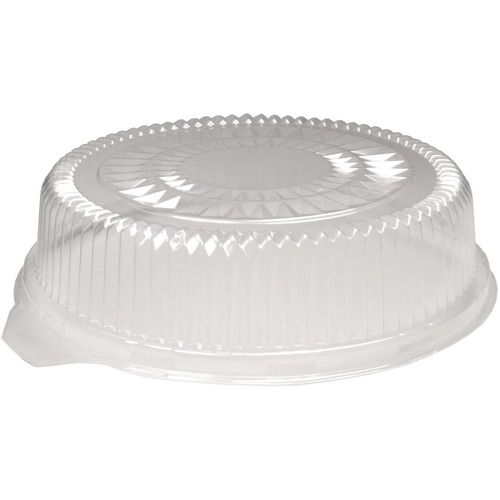 Food Containers & Lids | Handi-Foil 4012DL 12 in. Diameter Embossed Plastic Dome Lids Fits 4012/4013 - Clear (25/Carton) image number 0