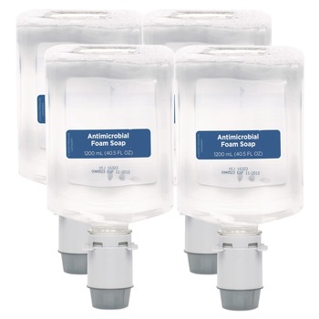 SOAP REFILLS | Georgia Pacific Professional 43818 Pacific Blue Ultra 1200 mL Antimicrobial Foam Soap Manual Dispenser Refill - Unscented (4/Carton)
